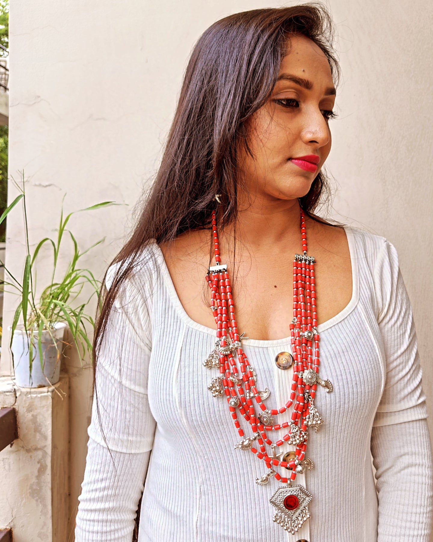 Desert Queen Oxidized Tribal Necklace