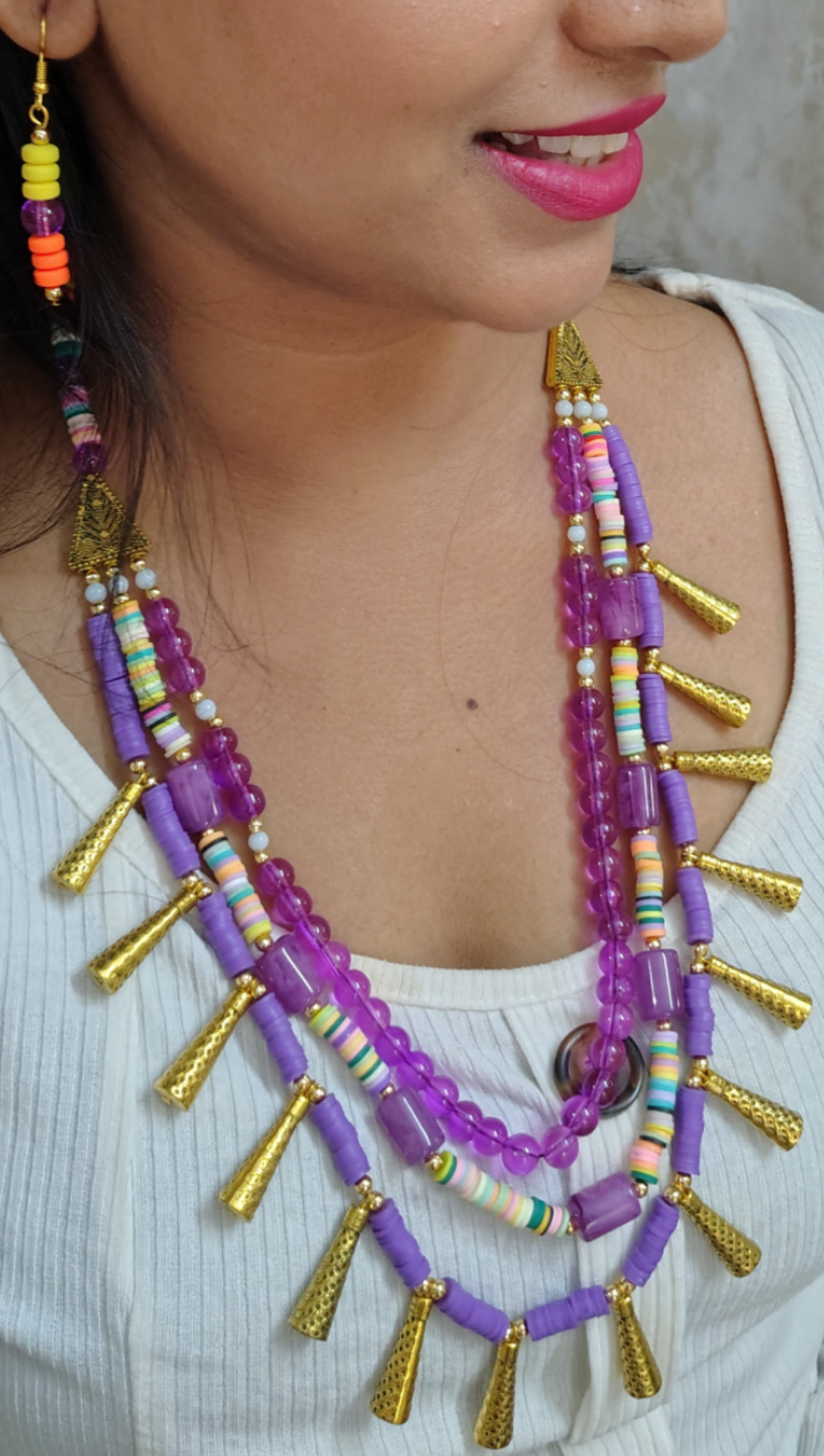 Nomadic Bloom Layered Tribal Necklace