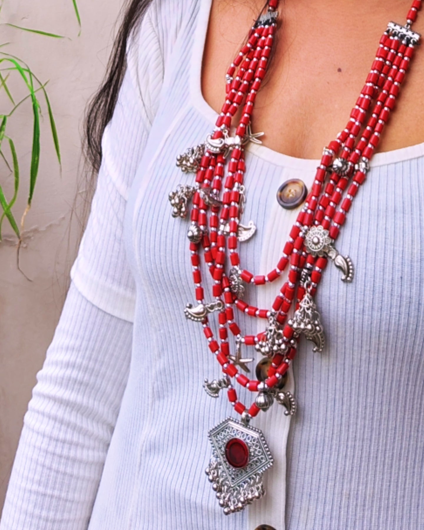 Desert Queen Oxidized Tribal Necklace