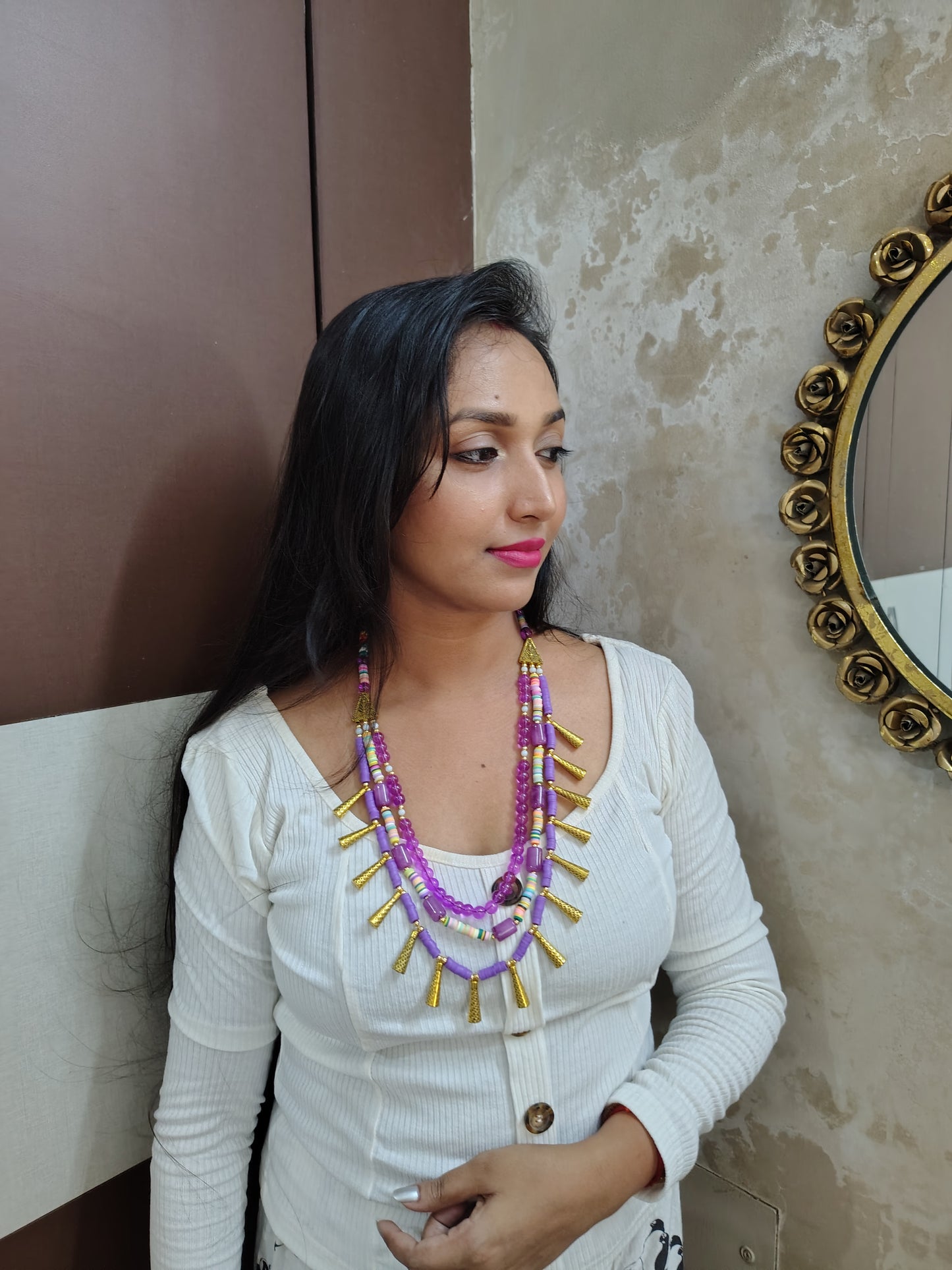 Nomadic Bloom Layered Tribal Necklace