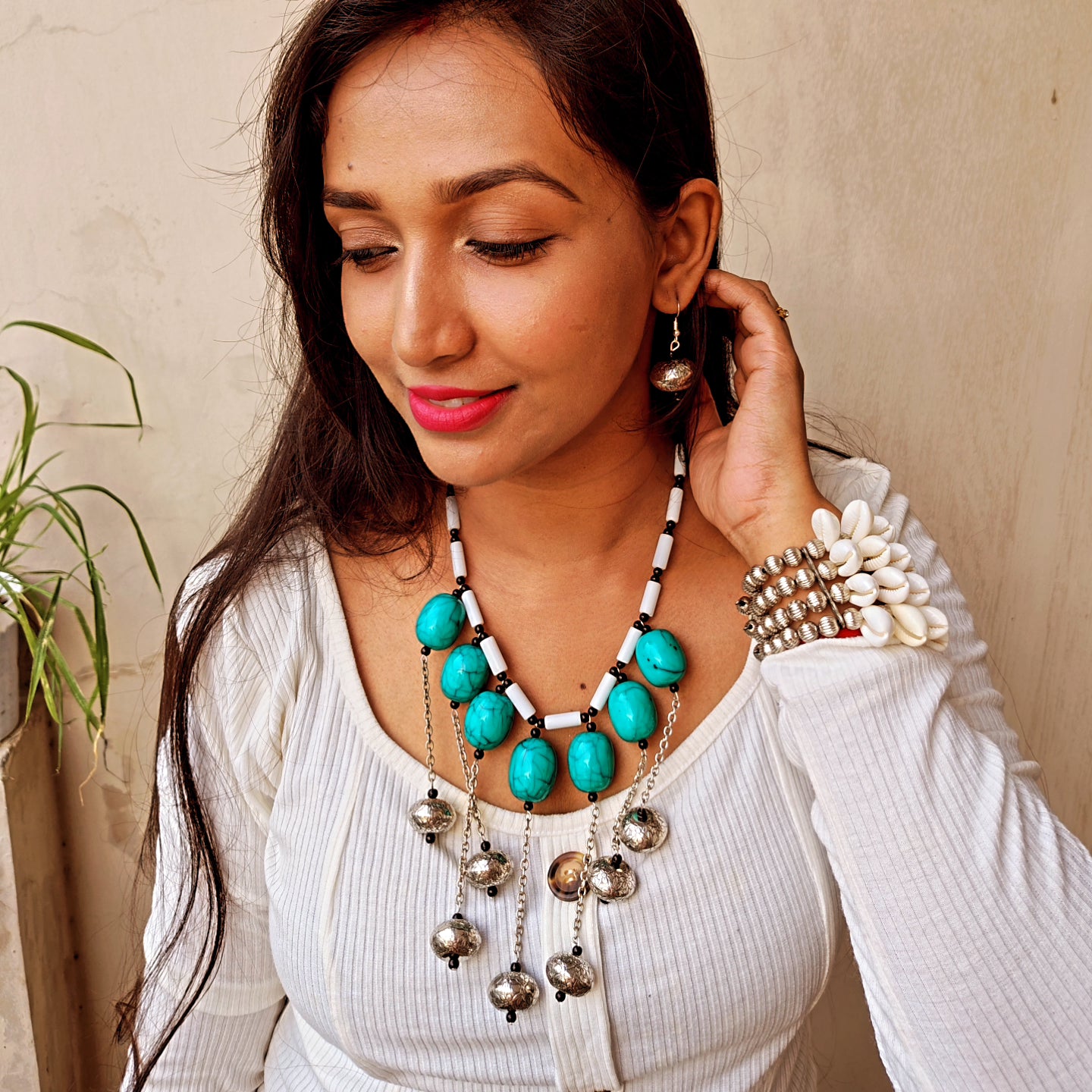 Ocean Whispers Tribal Necklace Set